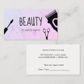 Haar- und Beauty-Tools Terminkarte (Vorne/Hinten)