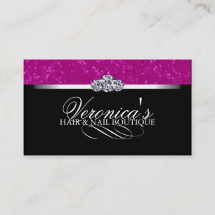Haar-und Nagel-Salon-Glitzer-Geschäfts-Karten Visitenkarte