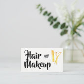 Haar und Schminke Visitenkarte (Stehend Vorderseite)