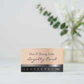 Haar und Schönheits-Salon-Loyalitäts-Karte Treuekarte (Stehend Vorderseite)