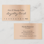 Haar und Schönheits-Salon-Loyalitäts-Karte Treuekarte (Vorne/Hinten)