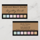 Haar und Schönheits-Salon-Loyalitäts-Karte Treuekarte (Vorne/Hinten)