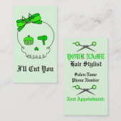 Haar-zusätzlicher Schädel (Bogen-Detail - Limones Terminkarte (Vorne/Hinten)