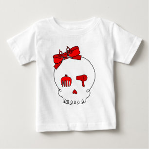 Haar-zusätzlicher Schädel (Bogen-Detail - Rot) Baby T-shirt