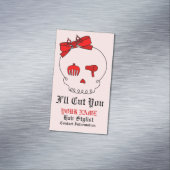 Haar-zusätzlicher Schädel (Bogen-Detail-Rot mit Magnetische Visitenkarte (Beispiel)