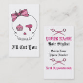 Haar-zusätzlicher Schädel (Bogen-Detail) Terminkarte (Vorne/Hinten)