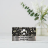 Haarbart | Muster für Barbertools | Rabatt Visitenkarte (Stehend Vorderseite)