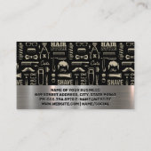 Haarbart | Muster für Barbertools | Rabatt Visitenkarte (Rückseite)