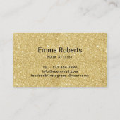 Haarblume Dry Bar Modernes Gold Salon Loyalität Treuekarte (Rückseite)