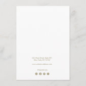 Haarbow-Haarbogenklammer mit Social Media-Icons Begleitkarte (Rückseite)