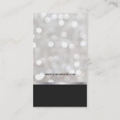 Haarbücher / Bokeh & Confetti Visitenkarte (Rückseite)