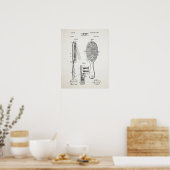 Haarbürstenpatent Poster (Küche)