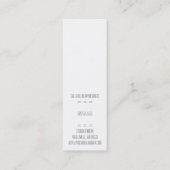 Haarcosmetology-Friseur-Salon Mini Visitenkarte (Rückseite)