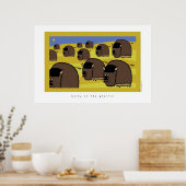 Haare auf der Prärie Poster (Küche)