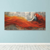 Haare in Waves Malerei Leinwanddruck (Insitu (Holzboden))