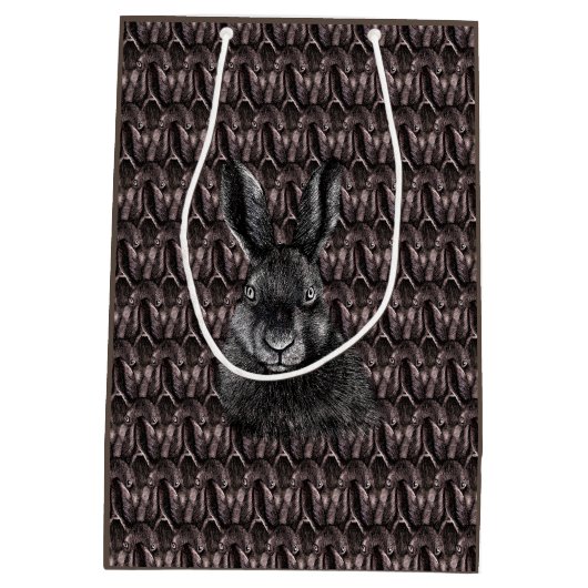 Haare, Kaninchen, ein in einem mittelgroßen Gesche Mittlere Geschenktüte (Rückseite)