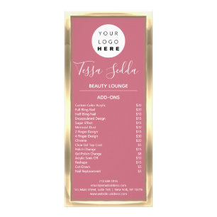Haare Makeup Nagellack Manicure Pediküre Gold Ros Werbekarte