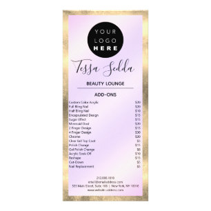 Haare Makeup Nails Manicure Pedicure Lila Werbekarte