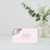 Haare makeup Rosa Visitenkarte (Stehend Vorderseite)