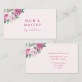 Haare makeup Rosa Visitenkarte (Vorne/Hinten)