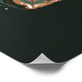 Haare mit Blume und nordischen Ornamenten Poster (Ecke)