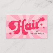 Haare nach Namen Retropinke oder farbiger Sonnenbr Visitenkarte (Vorderseite)