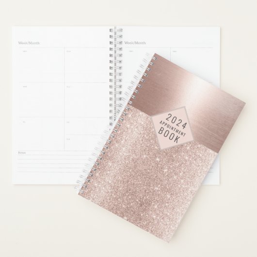 Haare Sterne Blush Rose Gold Glitzer Ernennung Planer (Anzeige)