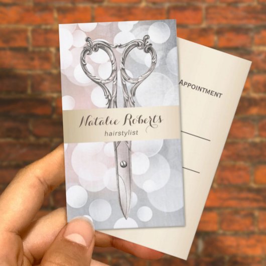 Haare Sterne Modernes Silver Gold Salon Ernennung Terminkarte