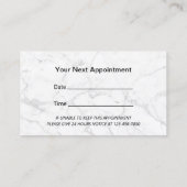 Haare Sterne Schwarzer Glitzer Salon Ernennung Terminkarte (Rückseite)