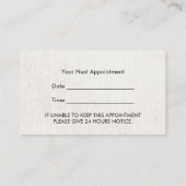 Haare Sterne Vintag Schwarzes Salon Ernennung Terminkarte (Rückseite)