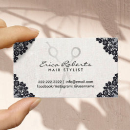 Haare Sterne Vintag Schwarzes Salon Ernennung Terminkarte