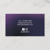 Haare Sternenmagie Lila Tropfen Schönheitssalon Visitenkarte (Rückseite)