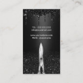 Haare Stylist Black Galaxy Glitzer Tropfen Salon Visitenkarte (Rückseite)