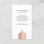 Haare Stylist Black Salon Rose Gold Haarspray Visitenkarte (Rückseite)