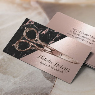 Haare Stylist Chic Rose Gold Marbella Salon Visitenkarte