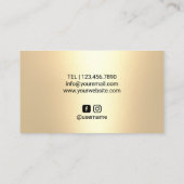 Haare Stylist Gold Glitzer Tropfen Schönheitssalon Visitenkarte (Rückseite)