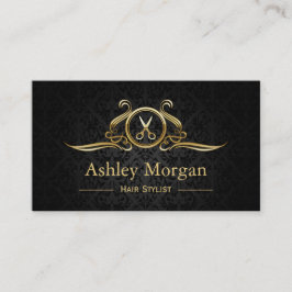 Haare Stylist Gold Schere Friseur Salon Ernennung Terminkarte