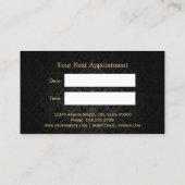 Haare Stylist Gold Schere Friseur Salon Ernennung Terminkarte (Rückseite)