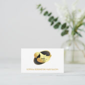 Haare Stylist Gold Script Scheren Comb Custom Visitenkarte (Stehend Vorderseite)