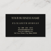 Haare Stylist in Schwarz und schöne rote Flora Visitenkarte (Rückseite)