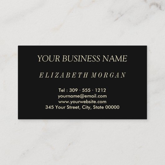 Haare Stylist in Schwarz und schöne rote Flora Visitenkarte (Rückseite)