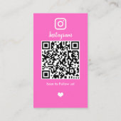 Haare Stylist Instagram Haarstylist Salon QR Code Visitenkarte (Rückseite)