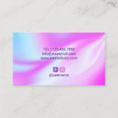 Haare Stylist Lila Unicorn Glitzer Tropfen Salon Visitenkarte (Rückseite)