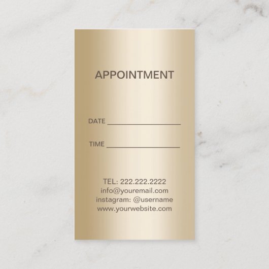 Haare Stylist Luxus Glitzer Grenz Verabredung Terminkarte (Rückseite)