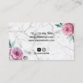 Haare Stylist Makeup Artist Blume Bobby Button Mar Visitenkarte (Rückseite)