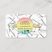 Haare Stylist Makeup Artist Bobby Buttons Salon Go Visitenkarte (Vorderseite)