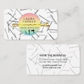 Haare Stylist Makeup Artist Bobby Buttons Salon Go Visitenkarte (Vorne/Hinten)