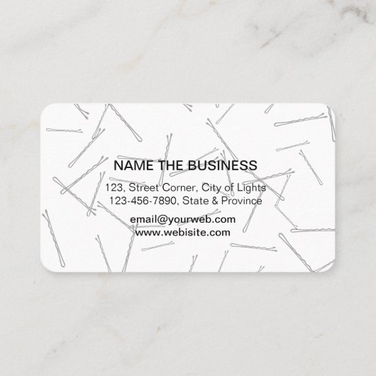 Haare Stylist Makeup Artist Bobby Buttons Salon Go Visitenkarte (Rückseite)