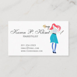 Haare Stylist Salon Beruflich Red Head Terminkarte