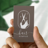 Haare Stylist-Schere Logo Eleganter Schönheitssalo Visitenkarte